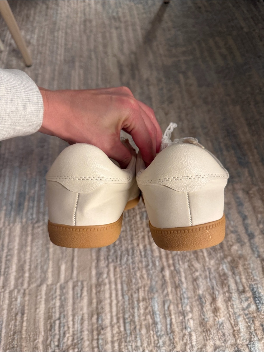 MIA Cream Lace Scallop Sneakers - Picture 7 of 10